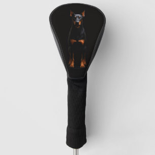 Zwarte 4 Luxe Golf Driver Hoes, Guardian Dobermann Golfheadcover
