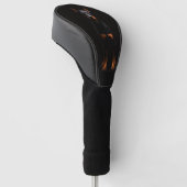Zwarte 4 Luxe Golf Driver Hoes, Guardian Dobermann Golfheadcover (Schuin)