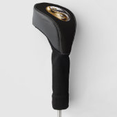 Zwarte 4 Luxe Golf Driver Hoes, Harmony Yin Yang Golfheadcover (Schuin)