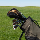 Zwarte 4 Luxe Golf Driver Hoes, Klasse Basenji Hon Golfheadcover (Insitu)