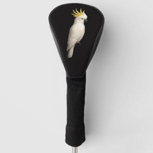 Zwarte 4 Luxe Golf Driver Hoes, Kuifkaketoe Golfheadcover