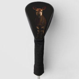 Zwarte 4 Luxe Golf Driver Hoes, Okapi van het Woud Golfheadcover