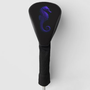 Zwarte 4 Luxe Golf Driver Hoes, Paarse Zeepaard Golfheadcover