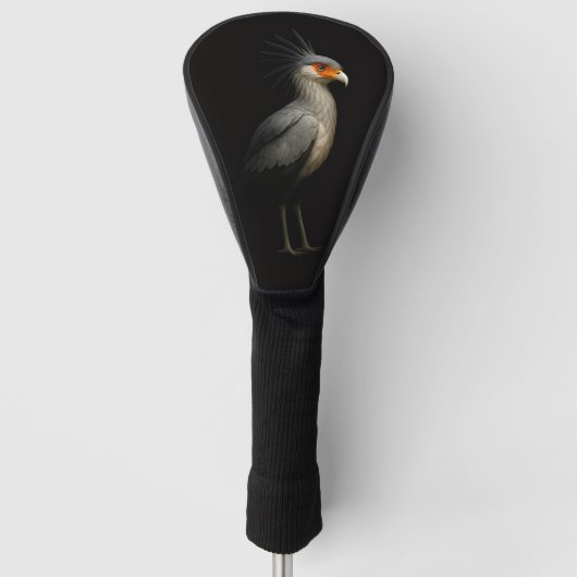 Zwarte 4 Luxe Golf Driver Hoes, Secretarisvogel Golfheadcover (Voorkant)