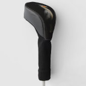 Zwarte 4 Luxe Golf Driver Hoes, Secretarisvogel Golfheadcover (Schuin)