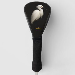Zwarte 4 Luxe Golf Driver Hoes, Sneeuwreiger Golfheadcover