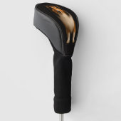 Zwarte 4 Luxe Golf Driver Hoes, Trouw Collie Hond Golfheadcover (Schuin)