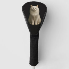 Zwarte 4 Luxe Golf Driver Hoes, Turkse Angorakat Golfheadcover
