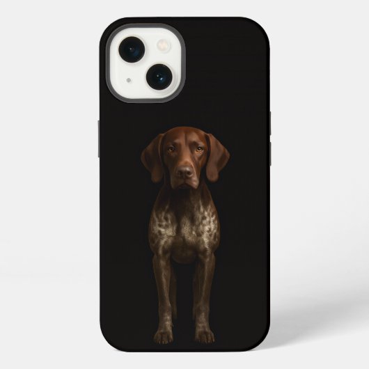 Zwarte 4 Luxe iPhone 13, Duitse Pointer Hond Hoesje (Achterkant)