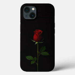 Zwarte 4 Luxe iPhone 13, Fluwelen Rode Roos Case-Mate iPhone Case