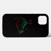 Zwarte 4 Luxe iPhone 13 Hoes, Neon Groene Zeeslak Case-Mate iPhone Case (Achterkant (horizontaal))