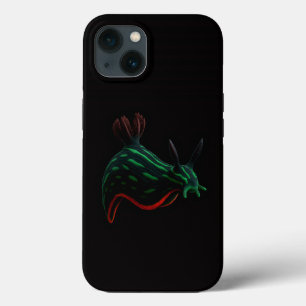 Zwarte 4 Luxe iPhone 13 Hoes, Neon Groene Zeeslak Case-Mate iPhone Case