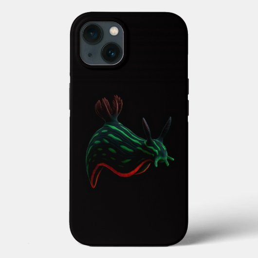 Zwarte 4 Luxe iPhone 13 Hoes, Neon Groene Zeeslak Case-Mate iPhone Case (Achterkant)