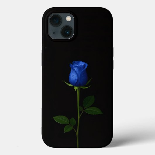 Zwarte 4 Luxe iPhone 13, Middernacht Blauwe Roos Case-Mate iPhone Case (Achterkant)