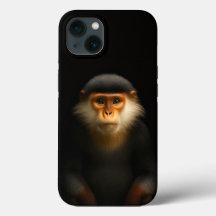 Zwarte 4 Luxe iPhone 13, Rood Douc Langur