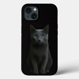 Zwarte 4 Luxe iPhone 13, Russische Blauwe Kat Case-Mate iPhone Case