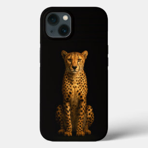 Zwarte 4 Luxe iPhone 13, Slanke Cheetah Case-Mate iPhone Case