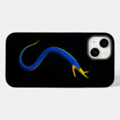 Zwarte 4 Luxe iPhone 14 Case-Mate, Blauwe Lintaal Case-Mate iPhone Case (Achterkant (horizontaal))