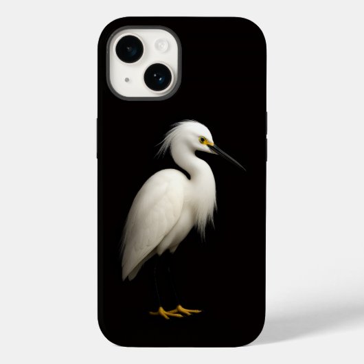 Zwarte 4 Luxe iPhone 14 Case-Mate, Grote Zilverrei Case-Mate iPhone Case (Achterkant)