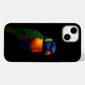 Zwarte 4 Luxe iPhone 14 Case-Mate, Lorikeet Papega Case-Mate iPhone Case (Achterkant (horizontaal))