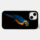 Zwarte 4 Luxe iPhone 14 Mate, Blauwe Gele Ara Case-Mate iPhone Case (Achterkant (horizontaal))