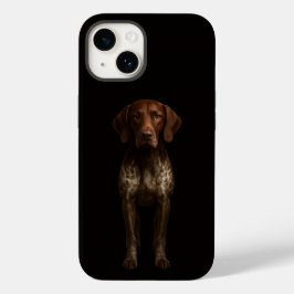 Zwarte 4 Luxe iPhone 14 Mate, Duitse Pointer Hond Case-Mate iPhone 14 Hoesje
