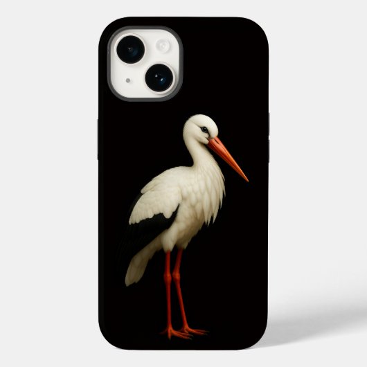 Zwarte 4 Luxe iPhone 14 Mate, Eerlijke Ooievaar Case-Mate iPhone Case (Achterkant)