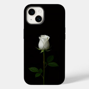 Zwarte 4 Luxe iPhone 14 Mate, Pure White Rose Case-Mate iPhone 14 Hoesje