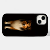 Zwarte 4 Luxe iPhone 14 Mate, trouwe Collie Case-Mate iPhone Case (Achterkant (horizontaal))
