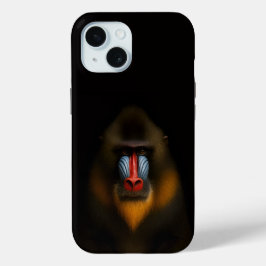 Zwarte 4 Luxe iPhone 15 Case-Mate, Mandrill-aap Case