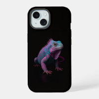 Zwarte 4 Luxe iPhone 15 Case-Mate, Roze Leguaan