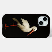 Zwarte 4 Luxe iPhone 15 Hoes, Eerlijke Ooievaar Case-Mate iPhone Case (Achterkant (horizontaal))
