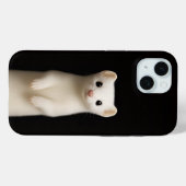 Zwarte 4 Luxe iPhone 15 Hoes, Stijlvolle Hermelijn Case-Mate iPhone Case (Achterkant (horizontaal))