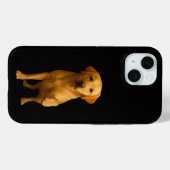 Zwarte 4 Luxe iPhone 15 Hoesje, Tender Labrador Case-Mate iPhone Case (Achterkant (horizontaal))