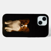 Zwarte 4 Luxe iPhone 15 Hoesje, Verfijnd Papillon Case-Mate iPhone Case (Achterkant (horizontaal))