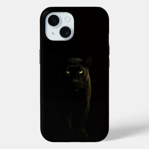 Zwarte 4 Luxe iPhone 15 Hoesje, Zwarte Panter Case