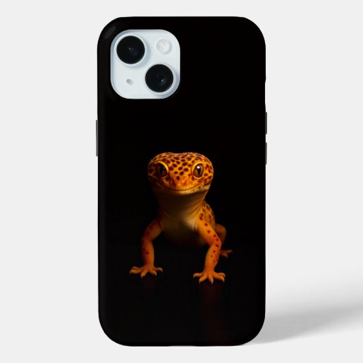 Zwarte 4 Luxe iPhone 15 Mate, Luipaardgekko Case-Mate iPhone Case (Achterkant)