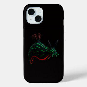 Zwarte 4 Luxe iPhone 15 Mate, Neon Zeeslak Case