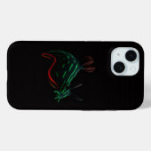 Zwarte 4 Luxe iPhone 15 Mate, Neon Zeeslak Case-Mate iPhone Case (Achterkant (horizontaal))