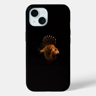 Zwarte 4 Luxe iPhone 15 Mate, Rode Leeuwvis Case
