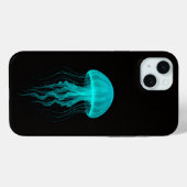 Zwarte 4 Luxe iPhone 15 Plus, Groene Kwallen Case-Mate iPhone Case (Achterkant (horizontaal))
