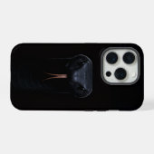 Zwarte 4 Luxe iPhone 15 Pro Case-Mate, Black Mamba Hoesje (Achterkant horizontaal)