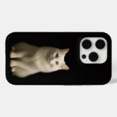 Zwarte 4 Luxe iPhone 15 Pro Mate Angora Kat Case-Mate iPhone Case (Achterkant (horizontaal))