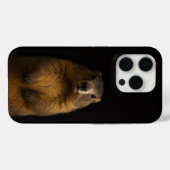 Zwarte 4 Luxe iPhone 15 Pro Mate Fluffy Marmot Case-Mate iPhone Case (Achterkant (horizontaal))