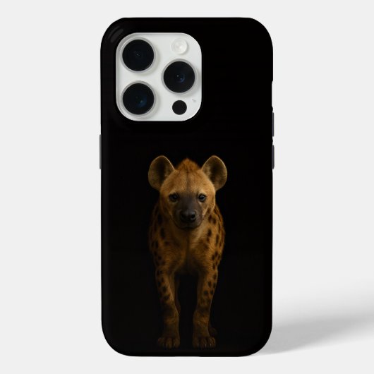 Zwarte 4 Luxe iPhone 15 Pro Mate Gevlekte Hyena Case-Mate iPhone Case (Achterkant)