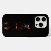 Zwarte 4 Luxe iPhone 15 Pro Mate, Guardian Doberma Case-Mate iPhone Case (Achterkant (horizontaal))