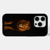 Zwarte 4 Luxe iPhone 15 Pro Mate, Majestueuze Leeu Case-Mate iPhone Case (Achterkant (horizontaal))