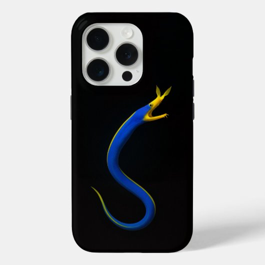 Zwarte 4 Luxe iPhone 15 Pro Mate Paling, Blauwe Li Case-Mate iPhone Case (Achterkant)