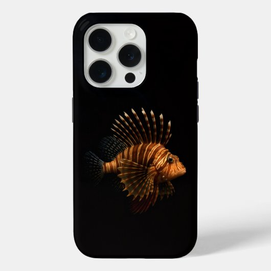 Zwarte 4 Luxe iPhone 15 Pro Mate, Rode Lionfish Case-Mate iPhone Case (Achterkant)