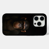 Zwarte 4 Luxe iPhone 15 Pro Mate Serene Chimpansee Case-Mate iPhone Case (Achterkant (horizontaal))